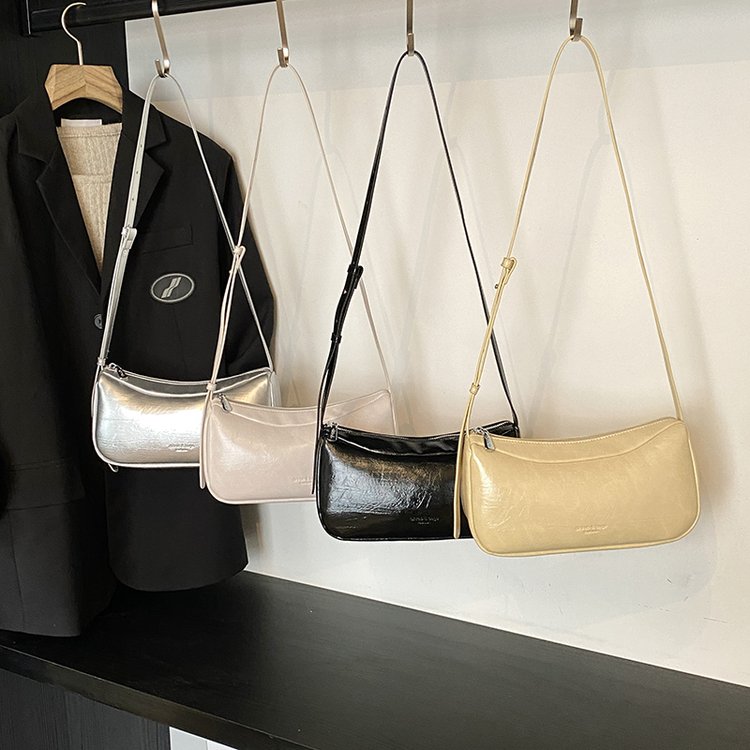 PU Shell Bag with Zipper Closure - One Size Shoulder Crossbody Handbag - Summer 2025 - Image 4