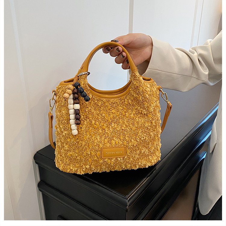 Velvet Handbag Shoulder Crossbody Bag with Magnetic Closure - Image 2