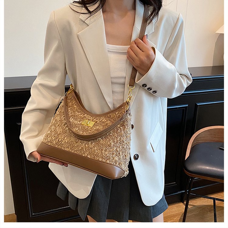Fresh Style Woven Single-Shoulder Crossbody Handbag - Image 2